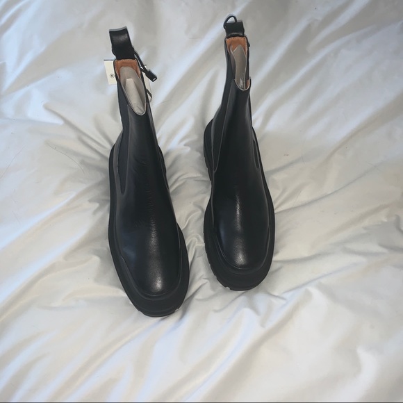 Zara black leather boots Size 38 / 7.5 NWOT - Picture 5 of 5